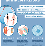 Coronaschilder Hygiene Schwimmbad